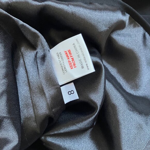 Solace London Conquest Knee Length Dress Black Size 8 - Picture 9 of 9